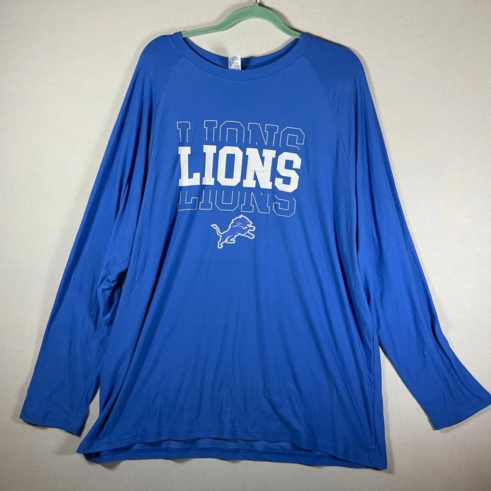 NFL‎ Detroit Lions Team Apparel Pajama Pants Long Sleeve Shirt Set - Size 2XL